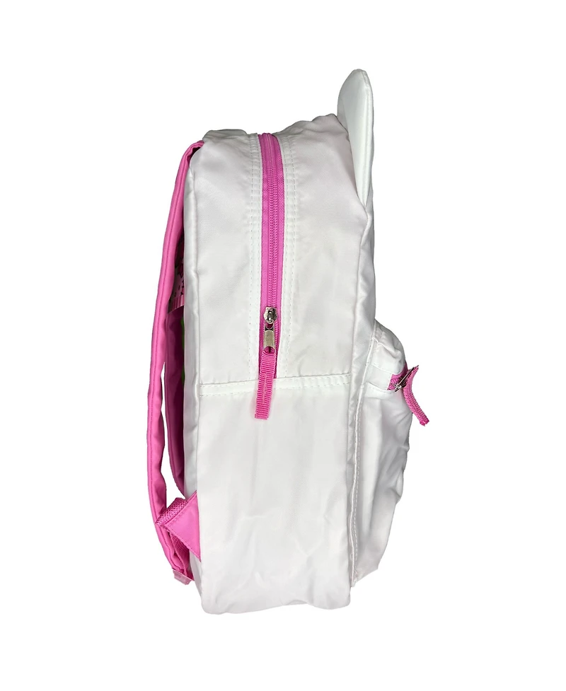 Sanrio White and Pink Hello Kitty Head 16" School Backpack with Front Pocket