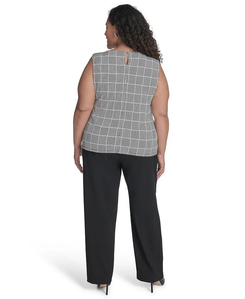 Calvin Klein Plus Pleated Top