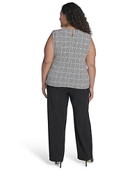 Calvin Klein Plus Pleated Top