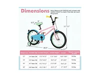 Kids Bike with Adjustable Handlebar and Saddle - Pink