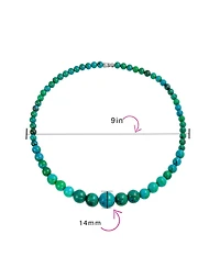 Bling Jewelry Set of 2 Graduated Natural Blue Turquoise Black Onyx Bead Strand Necklace 18 Inch