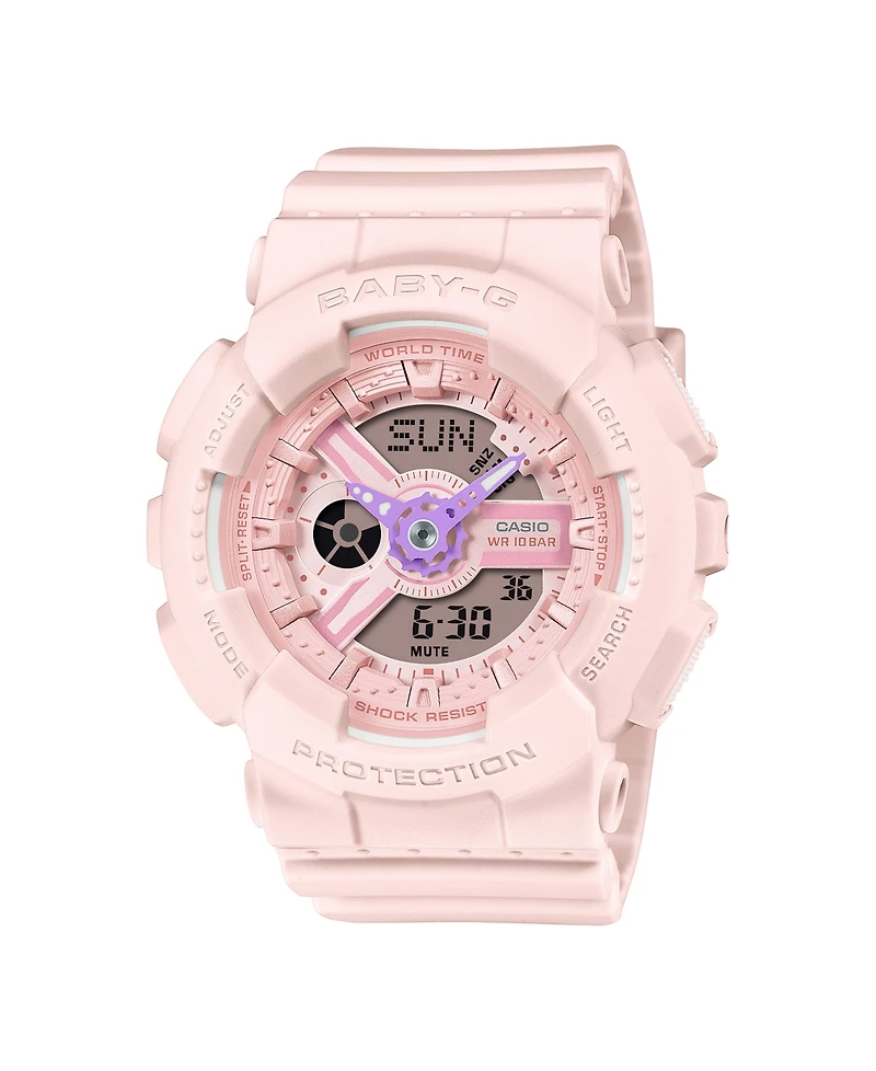 G-Shock Women's Baby-g Pink Resin Watch, 43.4mm
