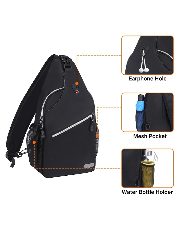Mosiso Sunflower Rope Sling Backpack - Lightweight Crossbody Shoulder Bag for Travel & Hiking | Water-Resistant Chest Daypack with Front Pocket