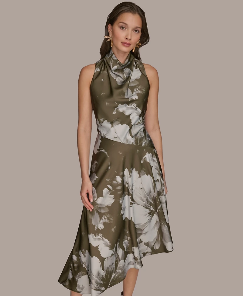 Donna Karan New York Women's Satin High-Low Dress