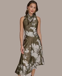 Donna Karan New York Women's Satin High-Low Dress