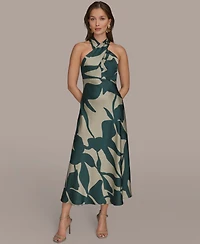 Donna Karan New York Women's Halter Neck Maxi Dress