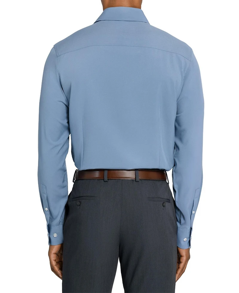ConStruct Men's Solid Performance Stretch Cooling Comfort Dress Shirt