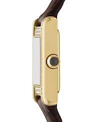 Emporio Armani Women's Brown Leather Strap Watch 26mm