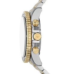 Emporio Armani Men's Chronograph World Explorer Solar Two-Tone Stainless Steel Bracelet Watch 43mm