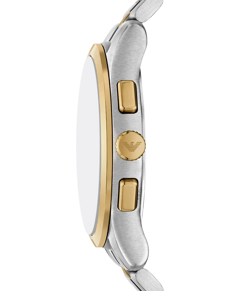 Emporio Armani Men's Chronograph Two-Tone Stainless Steel Bracelet Watch 42mm