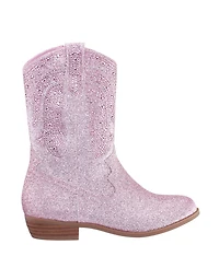 Nina Big Girls Glitter Side Zip Cowboy Boots
