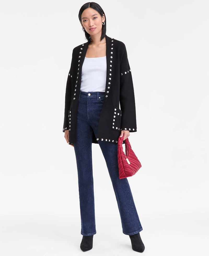 I.n.c. International Concepts Women's Studded Belted Cardigan, Macy's Exclusive