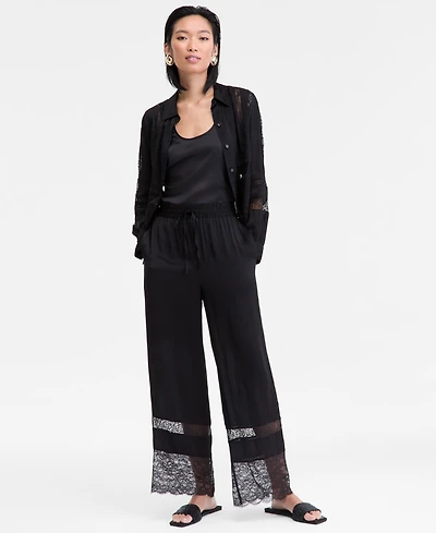 I.n.c. International Concepts Women's Lace-Hem Pull-On Pants, Macy's Exclusive