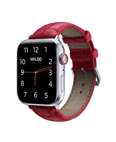 Waloo Crocodile Texture Leather Replacement Band for Apple Watch
