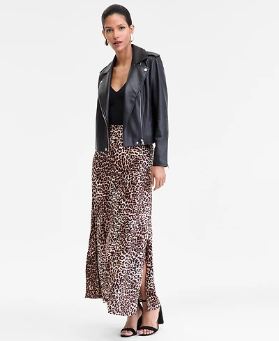 I.n.c. International Concepts Women's Printed Satin Slip Skirt, Macy's Exclusive