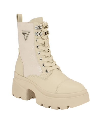 Guess Women's Yarini Platform Lug Combat Boots