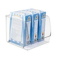 iDesign Stackable Open-Front Storage Bin - Set of 4 - Clear - Made in Usa