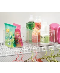 iDesign Plastic Stackable Fridge Bin with Handles, Set of 4, Clear, Made in Usa