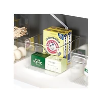 mDesign Plastic Household Cubby Storage Organizer Container Bin - 4 Pack - Clear, Usa Made