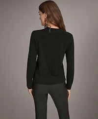 Donna Karan New York Women's V-Neck Cashmere Sweater