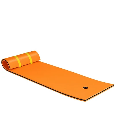 Akiudex Floating Water Mat with Headrest for Lake and Pool