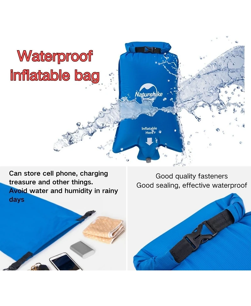 Naturehike Inflatable Double Camping Sleeping Pad,Ultralight Durable 2.55" Thickness Camping Mattress,Compact Air Mat for Hiking,Traveling,Outdoo