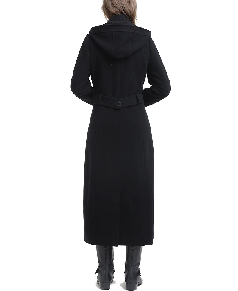 Bgsd Women's Mariel Wool Blend Hooded Long Walking Coat