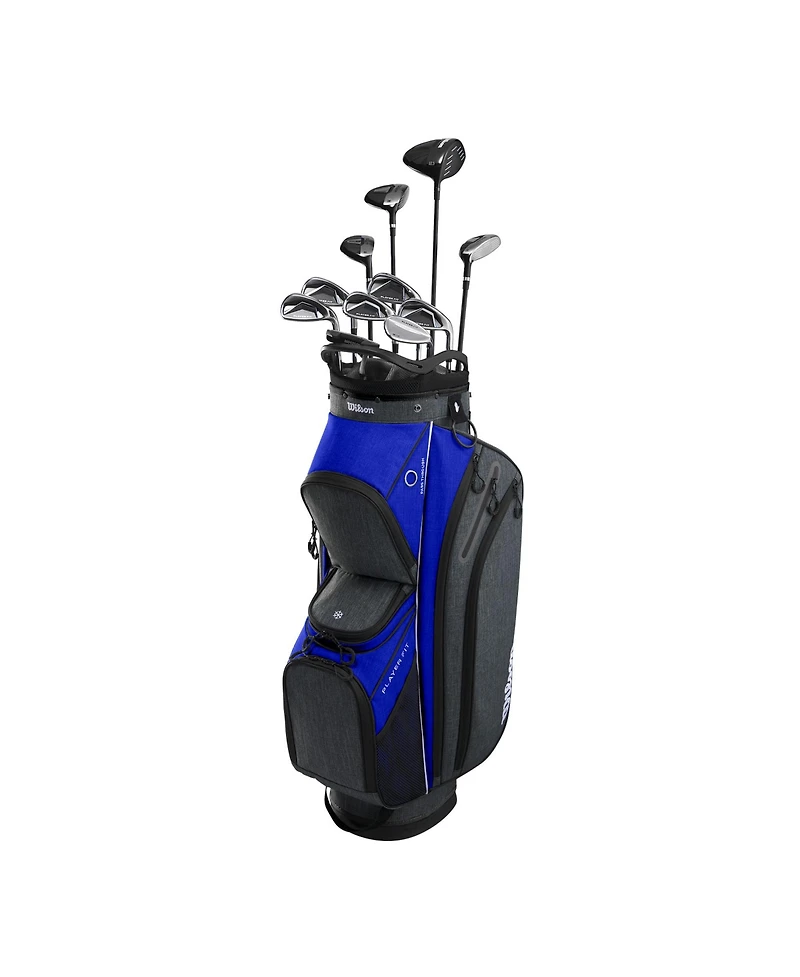 Wilson Player Fit Mens Right Hand Graphite Complete Cart Golf Set - Standard / Regular / Black/Blue/Wht