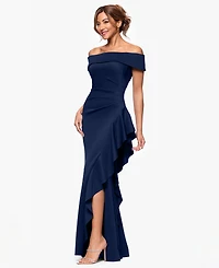 Xscape Petite Off The Shoulder Sleeveless Dress