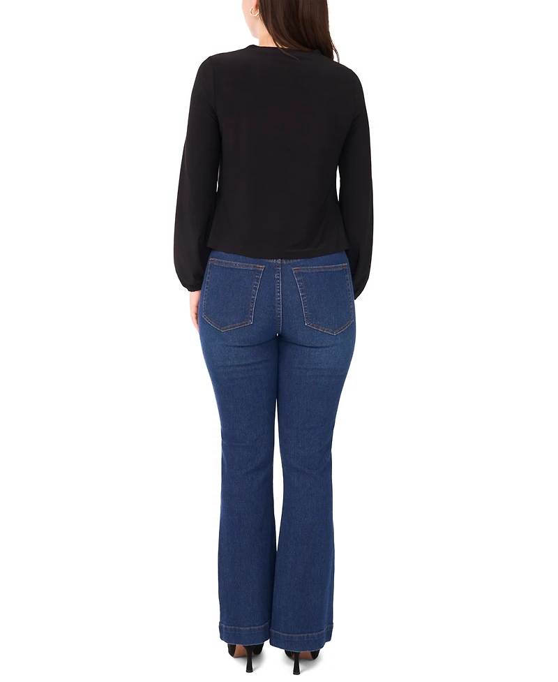 Sam & Jess Women's Twist Waist Knit Top