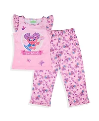 Sesame Street Toddler Girls Abby Cadabby Ruffle 2-Piece Pajama Set Sleepwear