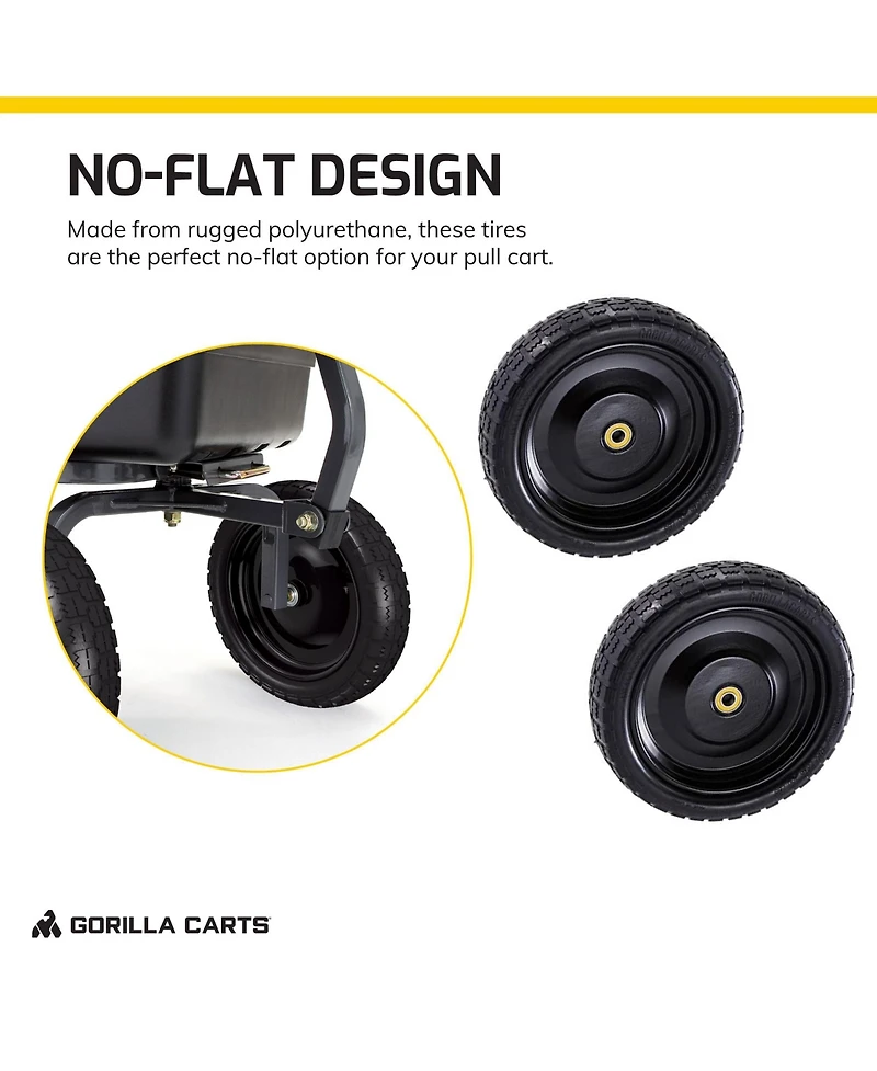 Gorilla Carts Gct-10NF 10 Inch No Flat Replacement Tire for Utility Cart, 2 Pack