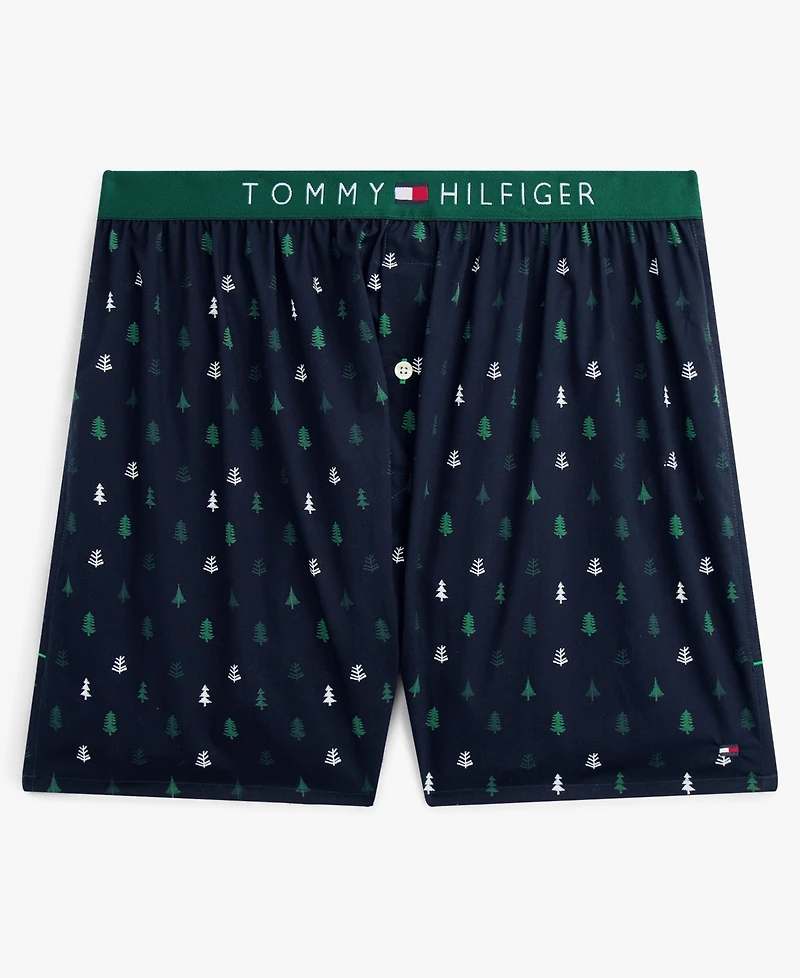 Tommy Hilfiger Men's Woven Front Button Opening Boxer