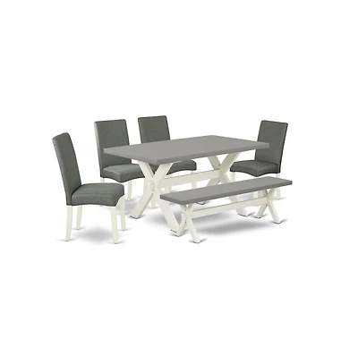 East West Furniture 6-Pc Dining Set