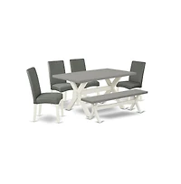 East West Furniture 6-Pc Dining Set