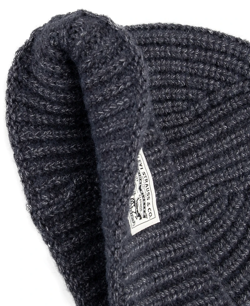Levi's Men's Heathered Rib Knit Fashion Beanie