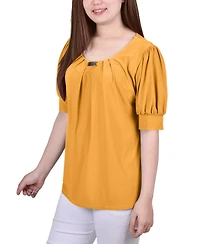 Ny Collection Petite Short Sleeve Balloon Top