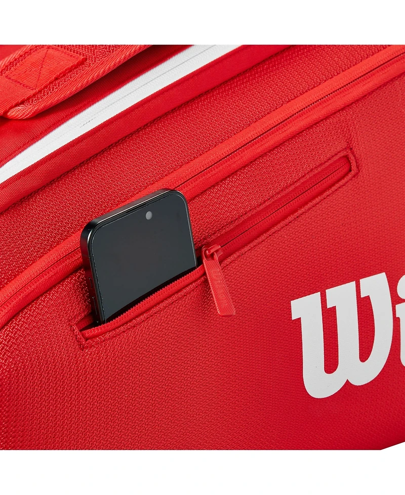 Wilson Super Tour Red 9-Pack Tennis Bag - Red