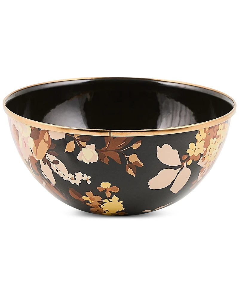 MacKenzie-Childs Wild Rose Brown Small Everyday Bowl, 40-oz.