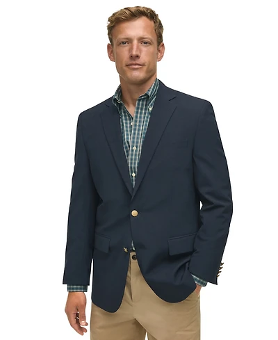 B by Brooks Brothers Men's Classic-Fit Navy Stretch Wool Blend Blazer