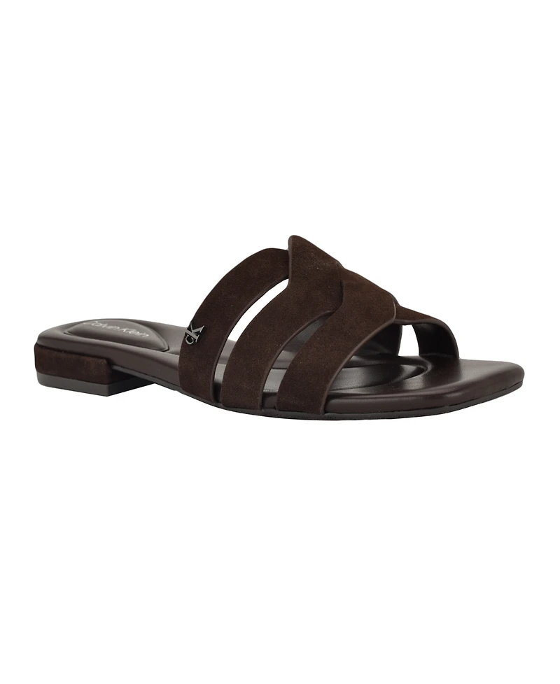 Calvin Klein Women's Tisha Slip-On Flat Sandals