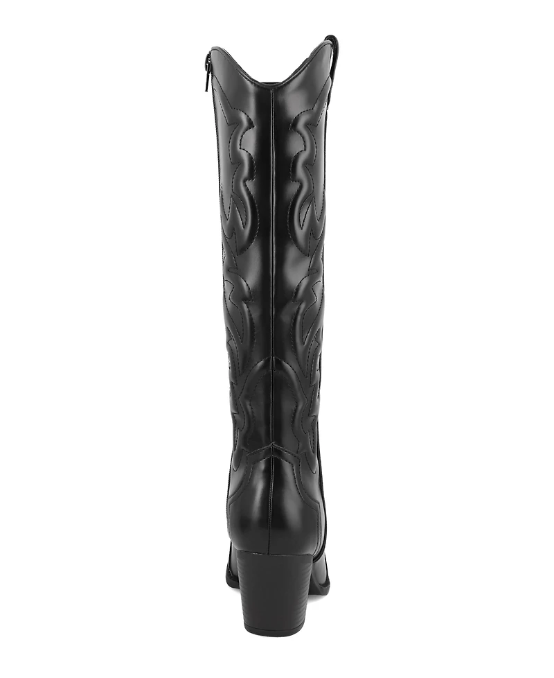 Mia Women's Spenser Pointed Toe Western Style Tall Boots