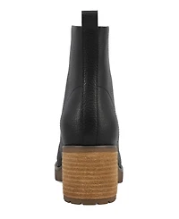 Mia Women's Fabiola Front Zip Stacked Heel Ankle Booties