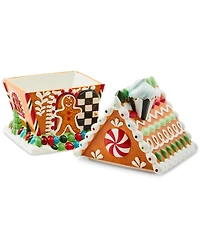MacKenzie-Childs Bake Shop Gingerbread House Cookie Jar
