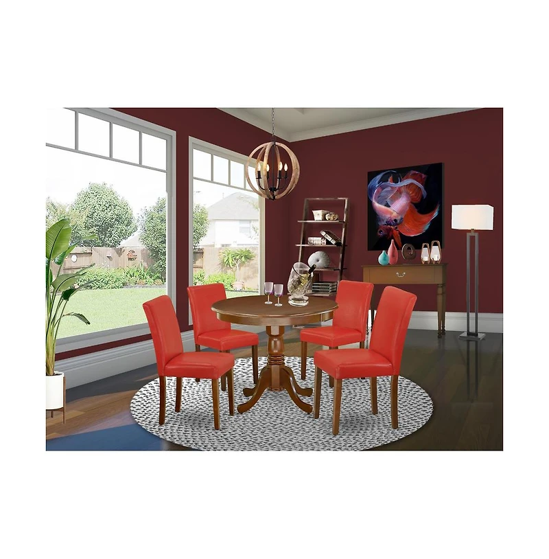 East West Furniture Dining Room Set Mahogany