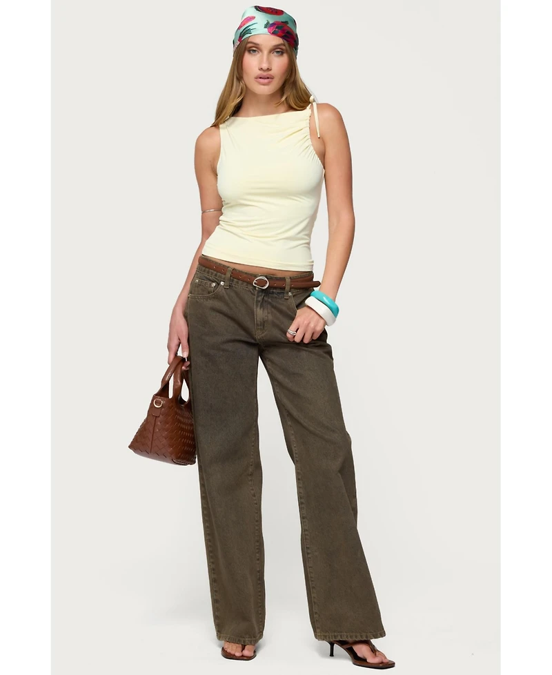 Edikted Women's Shanee Tie Shoulder Top