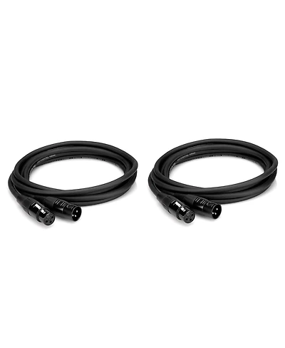 Hosa Technology 2x Professional 3 Ft. Rean XLR3F to XLR3M, 20 Awg x 2 Ofc, 90% Ofc Braid, Microphone Cable