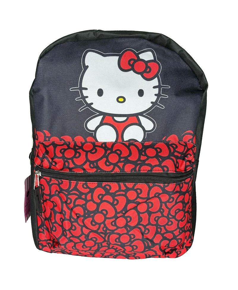 Hello Kitty Nylon Backpack 16" School Bookbag for Girls ages 3+