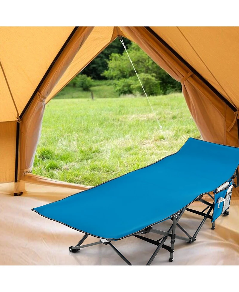 Wide Foldable Camping Cot with Carry Bag