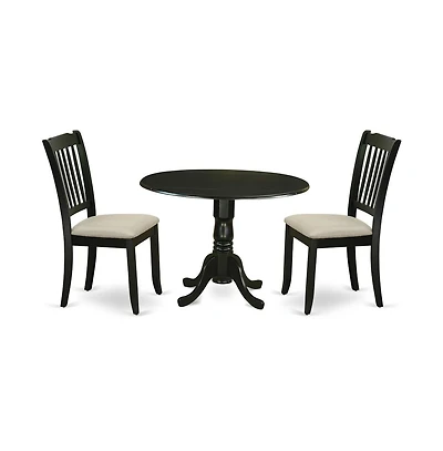 East West Furniture Dining Room Set Black